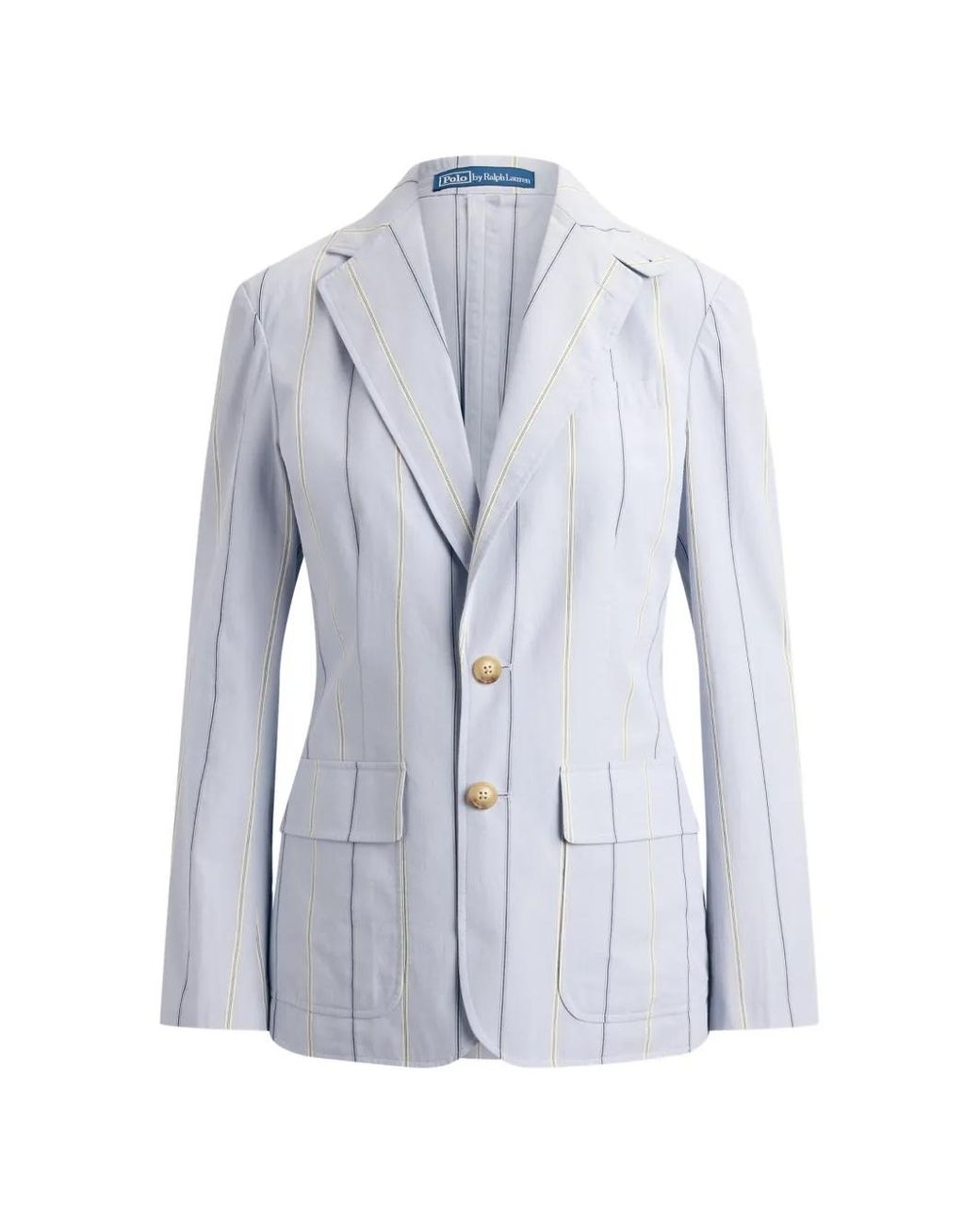 Polo Ralph Lauren Blue Striped Single-Breasted Blazer