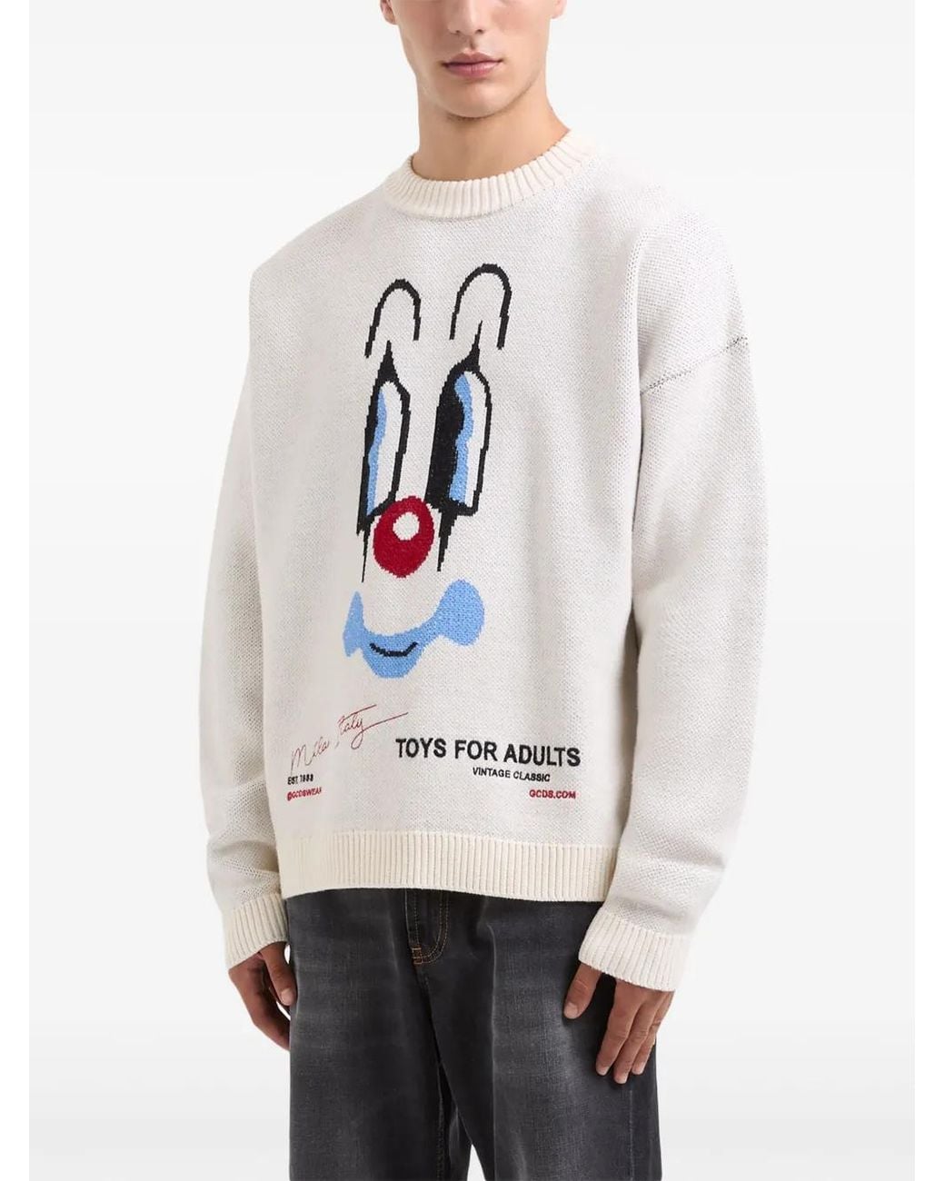 Gcds White Clown Sweater for men