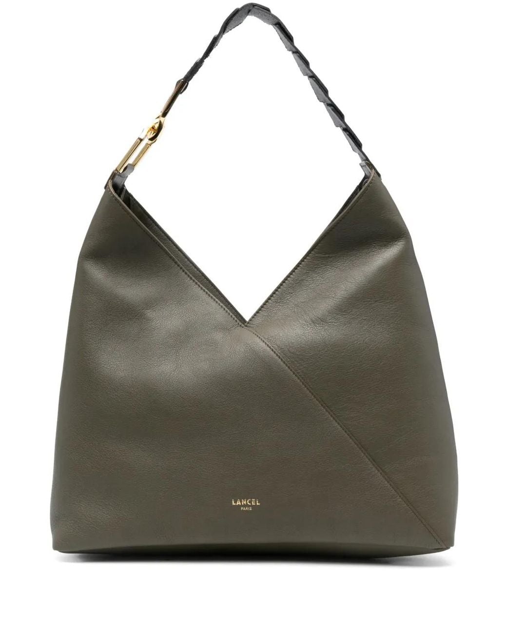 Lancel Gray Leather Shoulder Bag