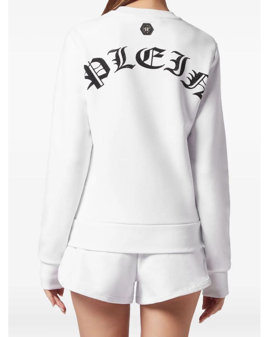 Philipp Plein White Heart Sweatshirt