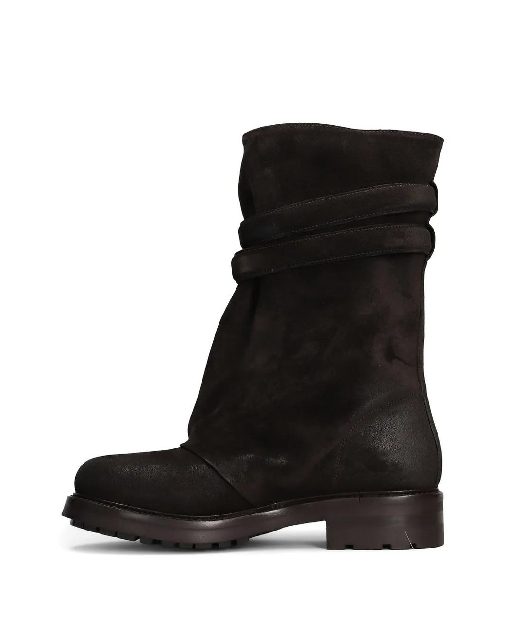 strategia shoes Black Buckle-Strap Boots