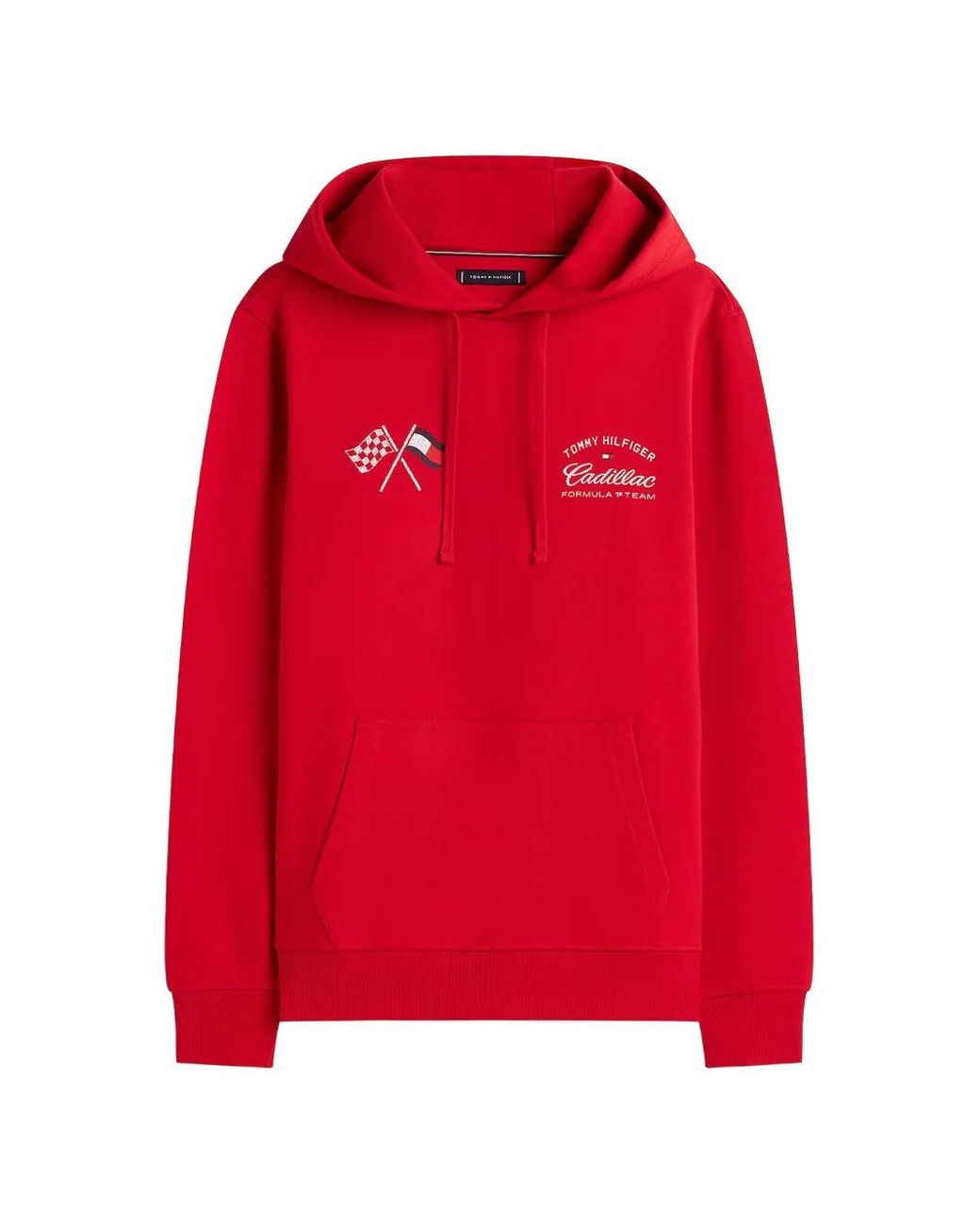 Tommy Hilfiger Red X Cadillac Formula 1 Team Varsity Graphic Hoodie for men