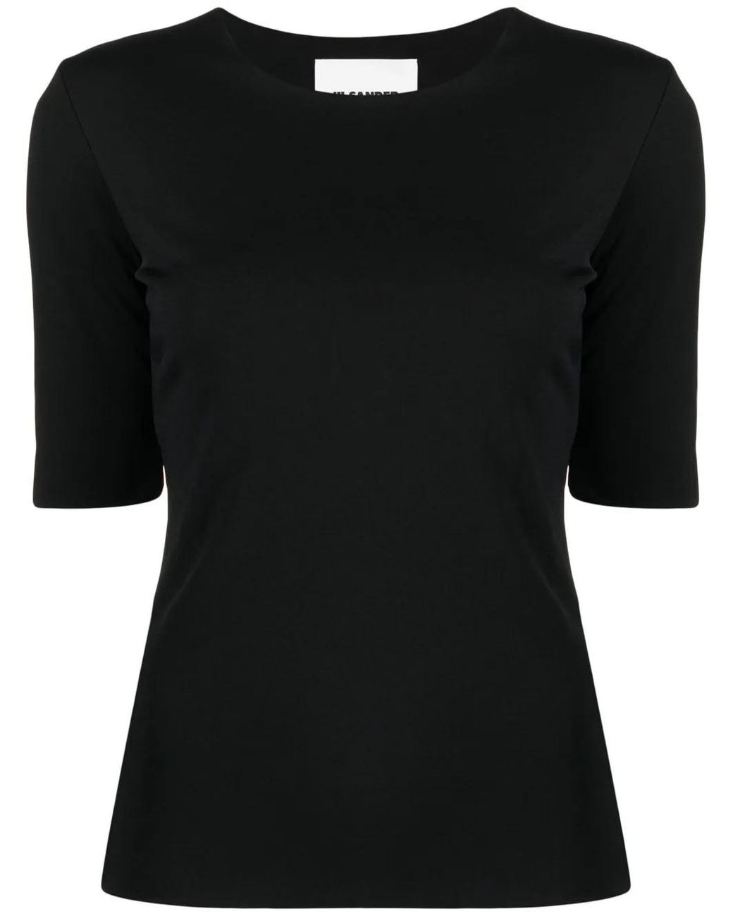 Jil Sander Black Round Neck Short-Sleeved T-Shirt