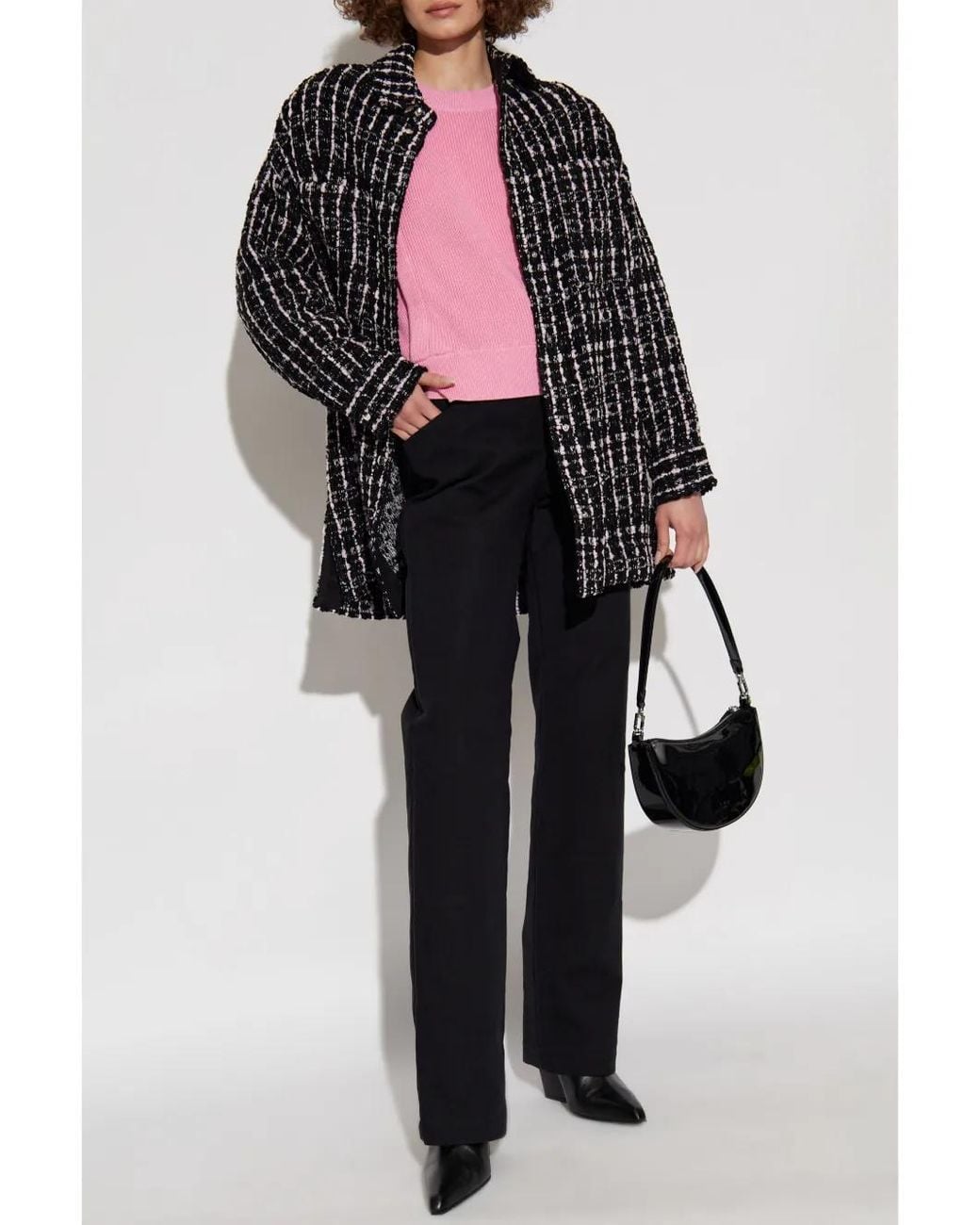 IRO Black Check Pattern Jacket