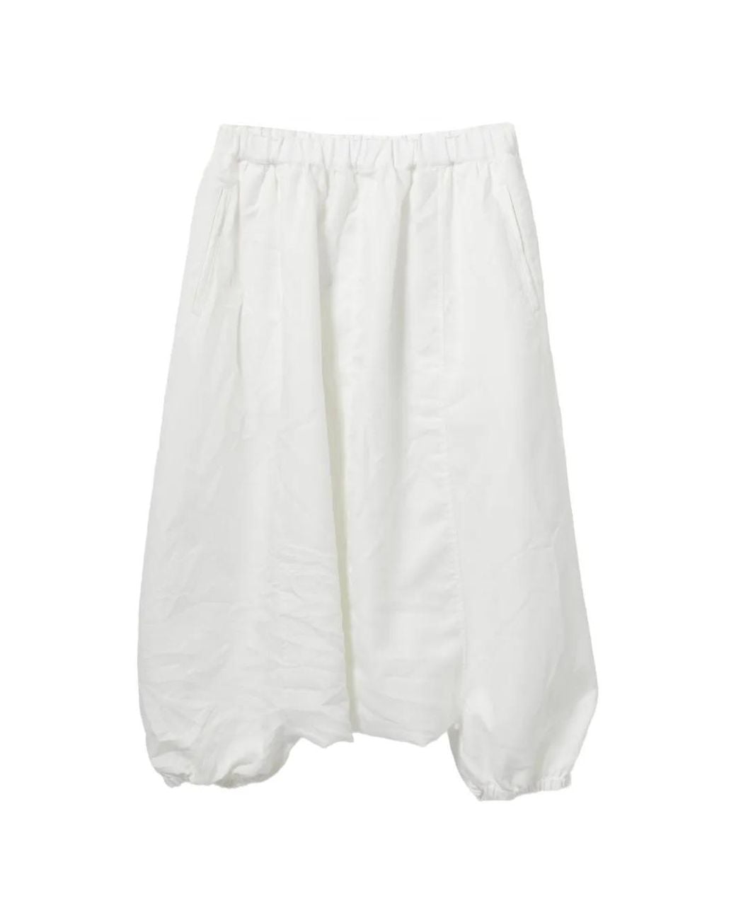 Comme des Garçons White Elasticated-Cuff Trousers