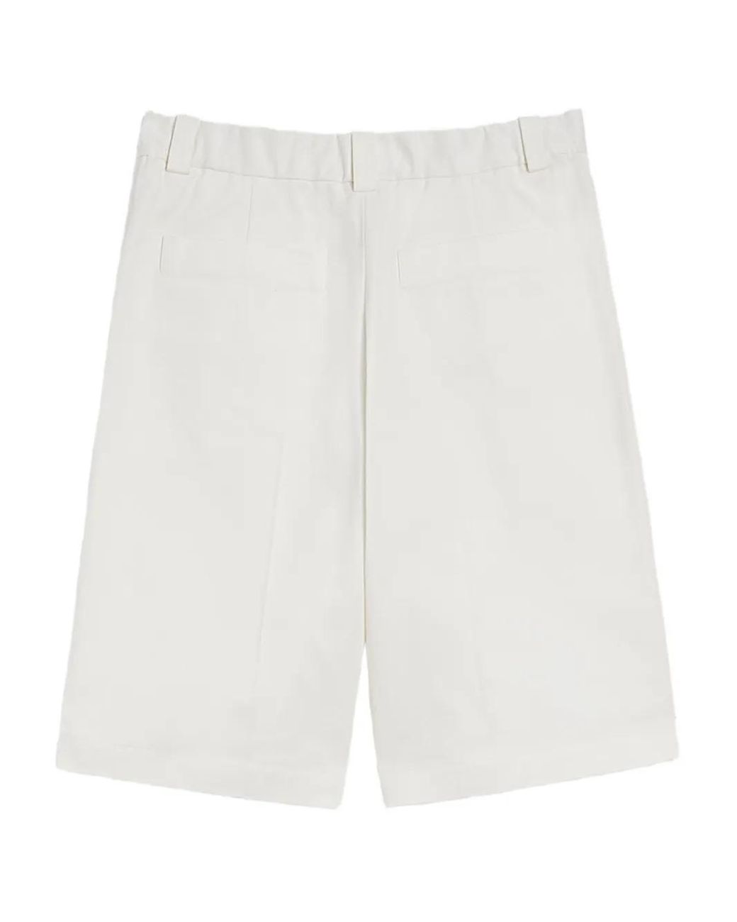 Jil Sander White Cotton Belted Shorts for men