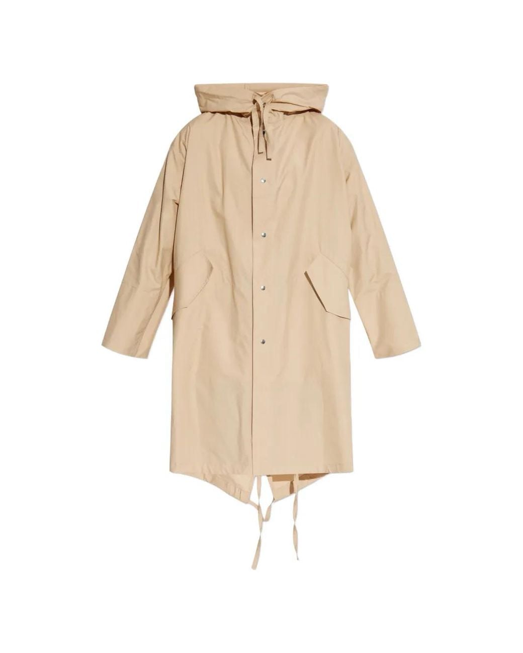 Jil Sander Natural Logo-Print Coat
