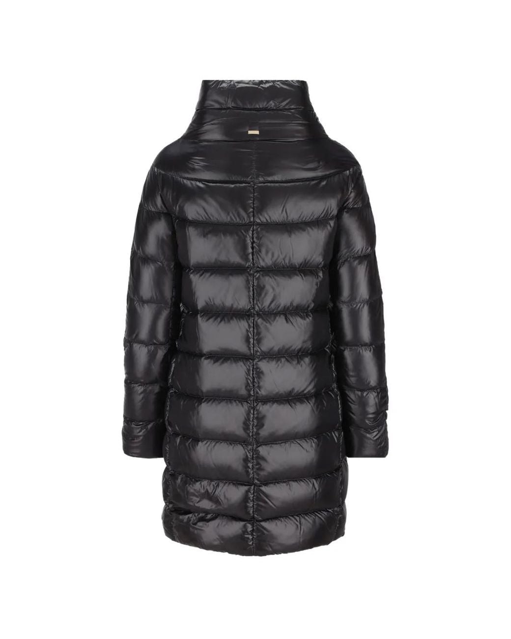 Herno Gray Quilted High-Neck Coat