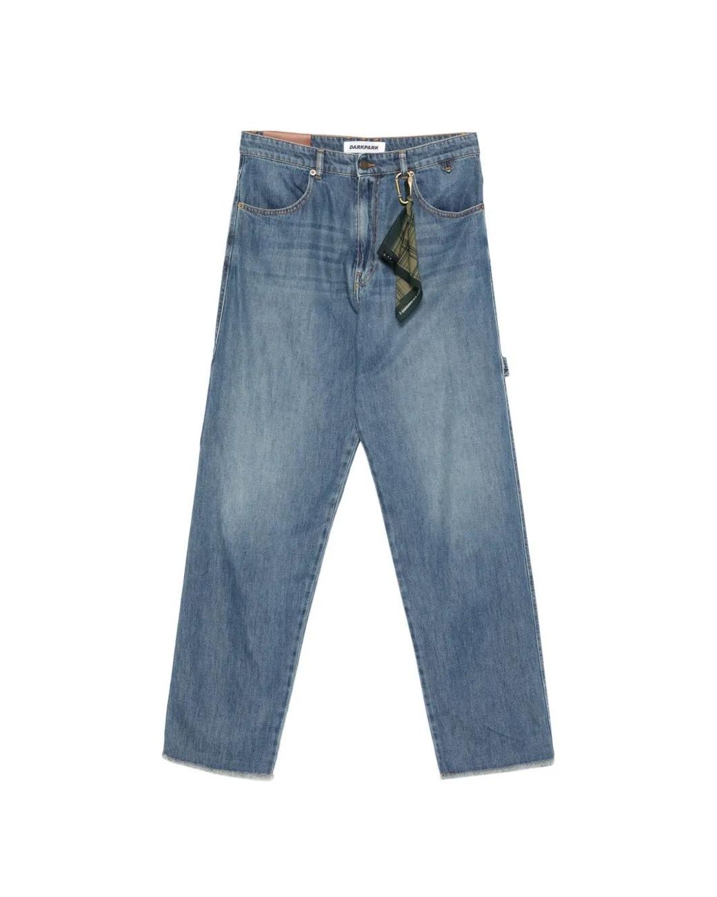 DARKPARK Blue Frayed Jeans for men
