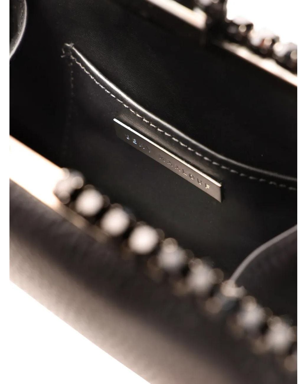 Gemy Maalouf White Leather Clutch Bag
