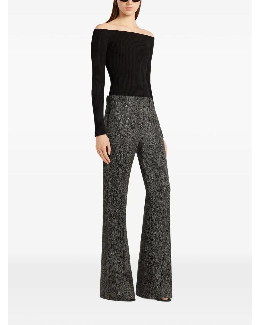 Courreges Off-Shoulder Top in het Black