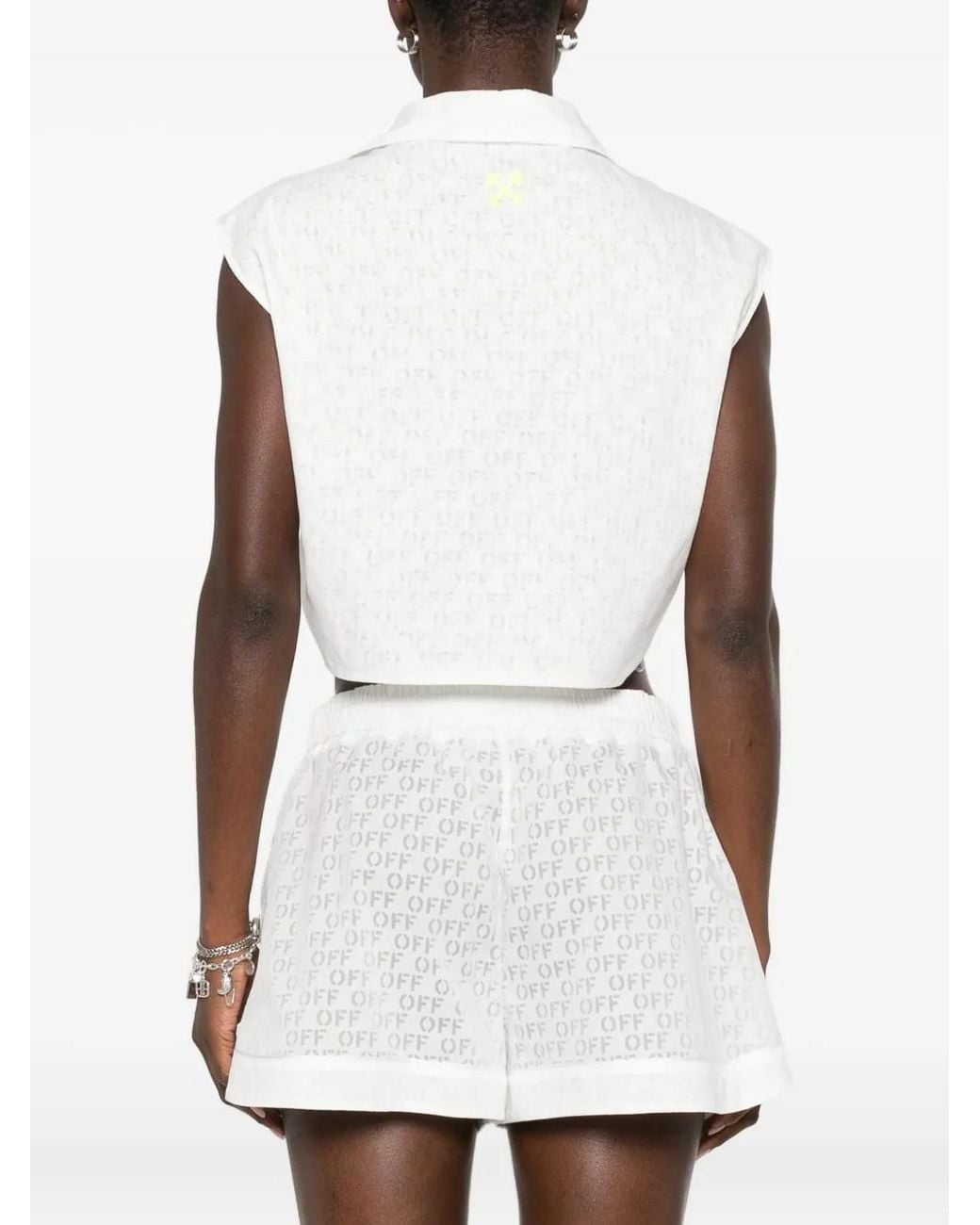 Off-White c/o Virgil Abloh White V-Neck Tank Top