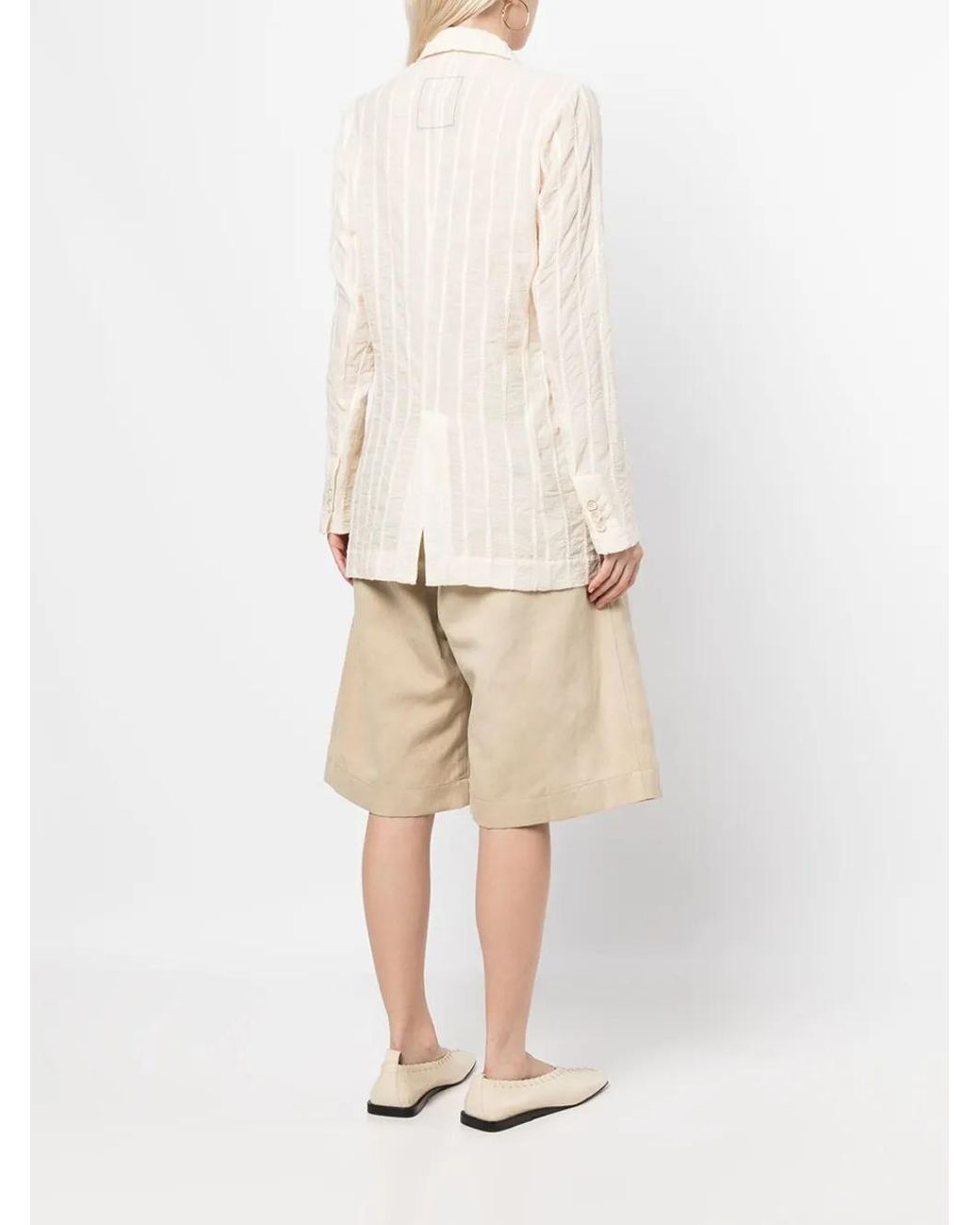 Uma Wang White Wrap Blazer
