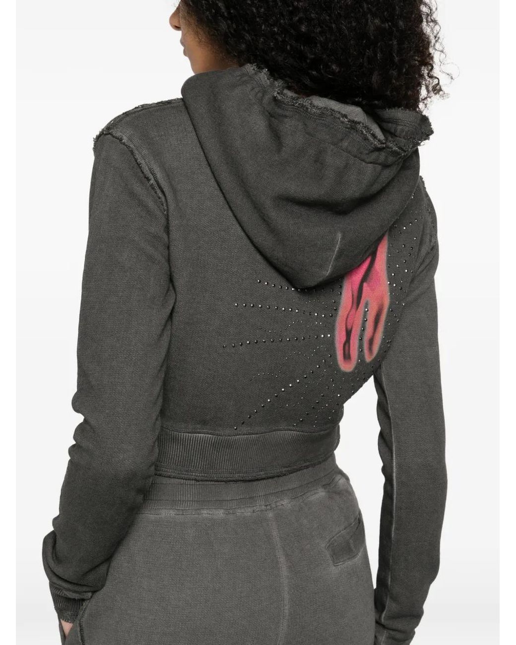 DIESEL Black 'F-Slimmy-Hood-S3' Hooded Sweater