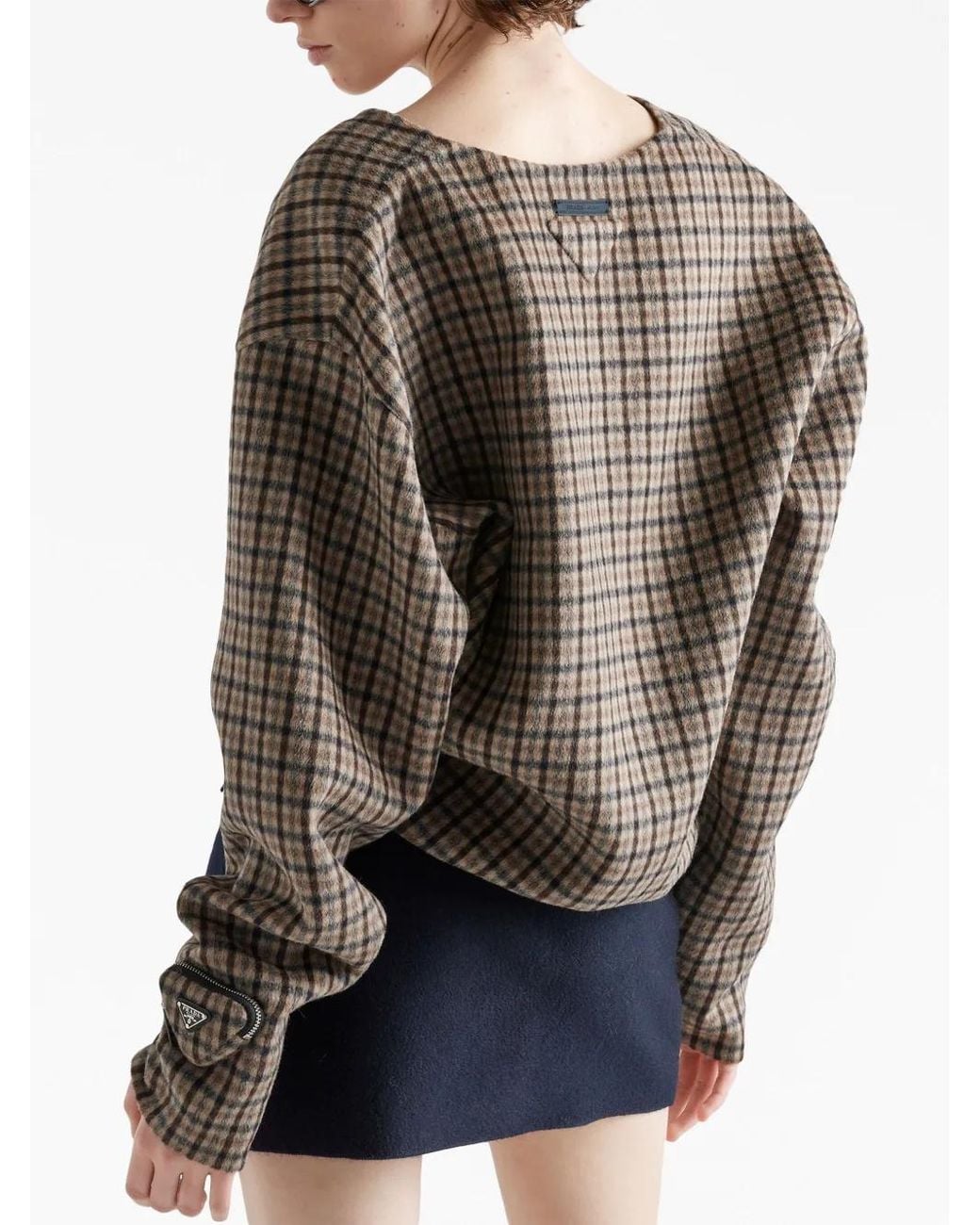 Prada Geruite Trui in het Gray