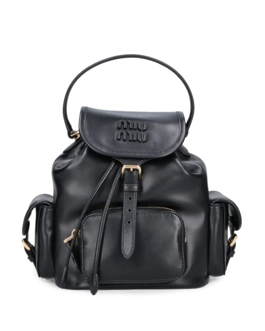 Miu Miu Black Leather Backpack