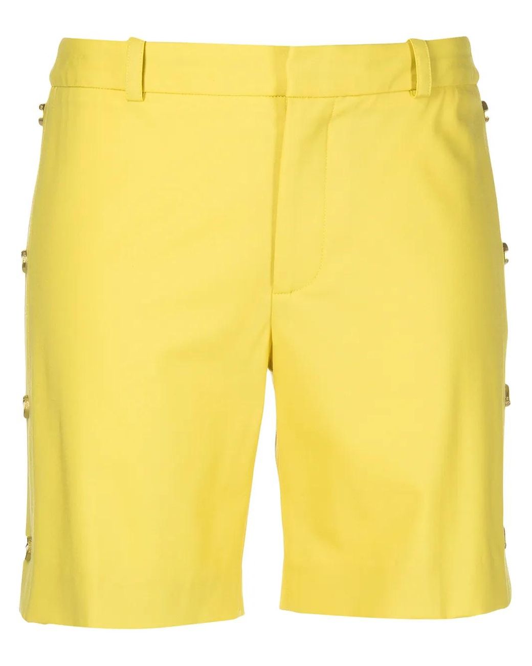 Monse Yellow Side-Button Tailored Shorts