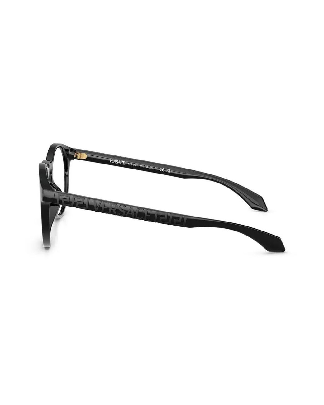 Versace Black Ve3355U Round-Frame Glasses