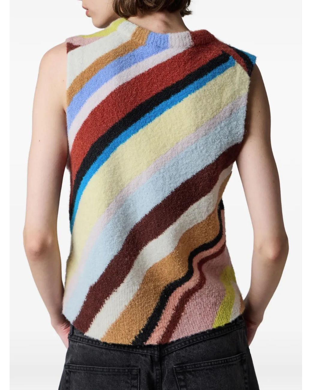 Paul Smith Blue 'Swirl' Knitted Tank Top