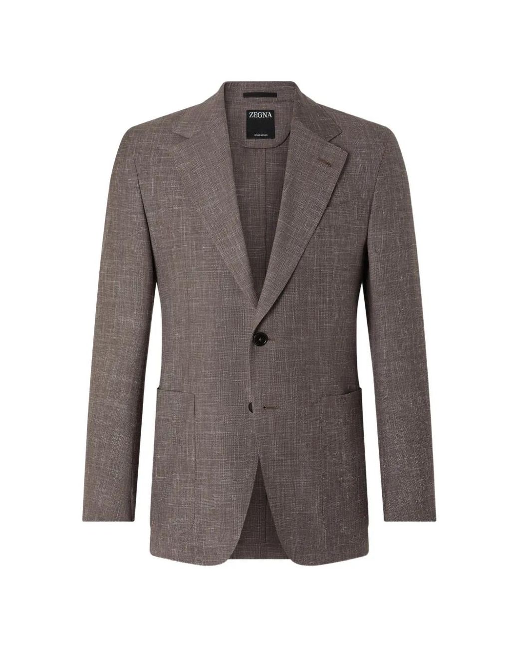 Zegna Brown Crossover Blazer for men