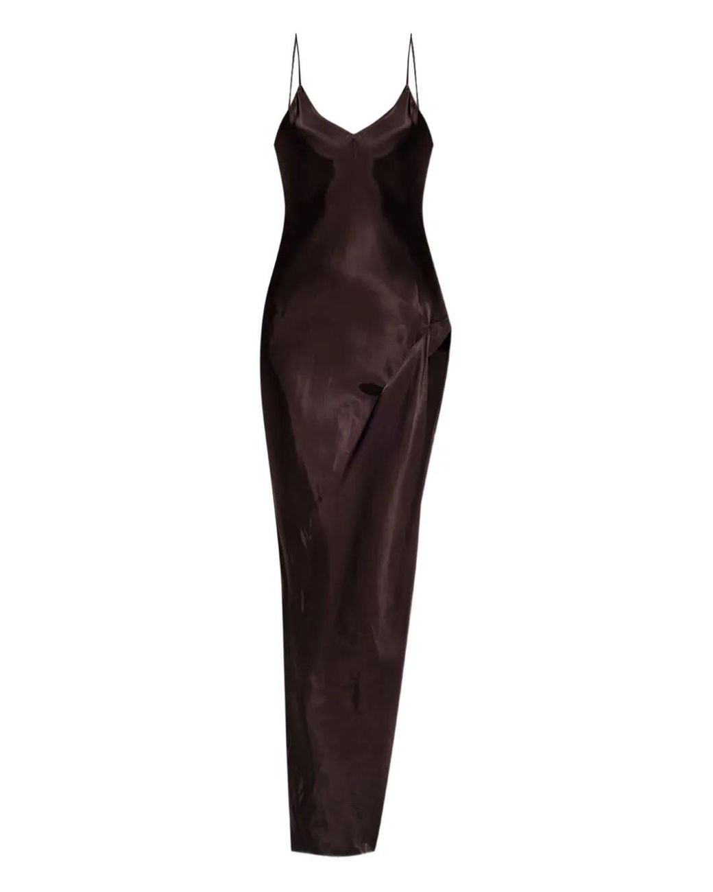 Vetements Purple Side-Slit Slip Maxi Dress