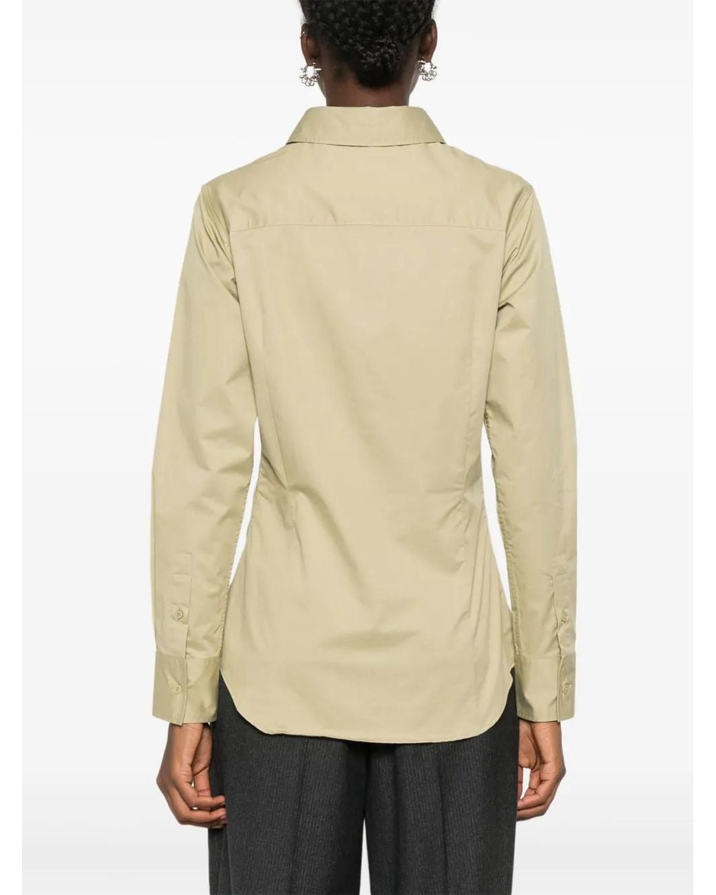 Closed Popeline Blouse in het Natural