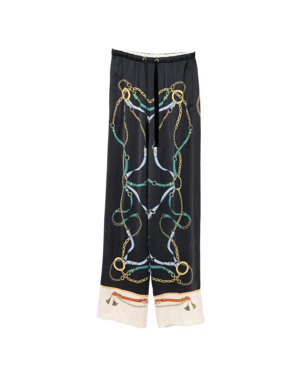 Forte_forte Black Chain-Print Trousers