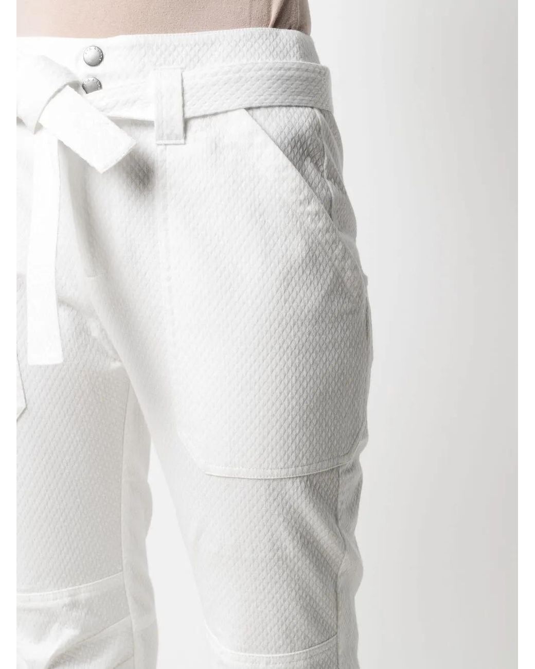 Rag & Bone White Abby Cotton-Blend Trousers