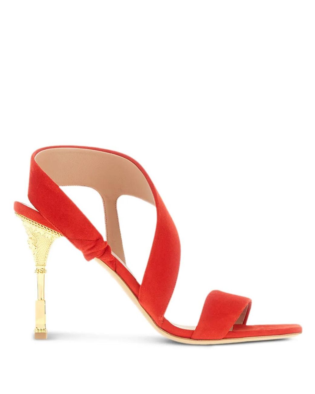 Balmain Red High Heel Sandals