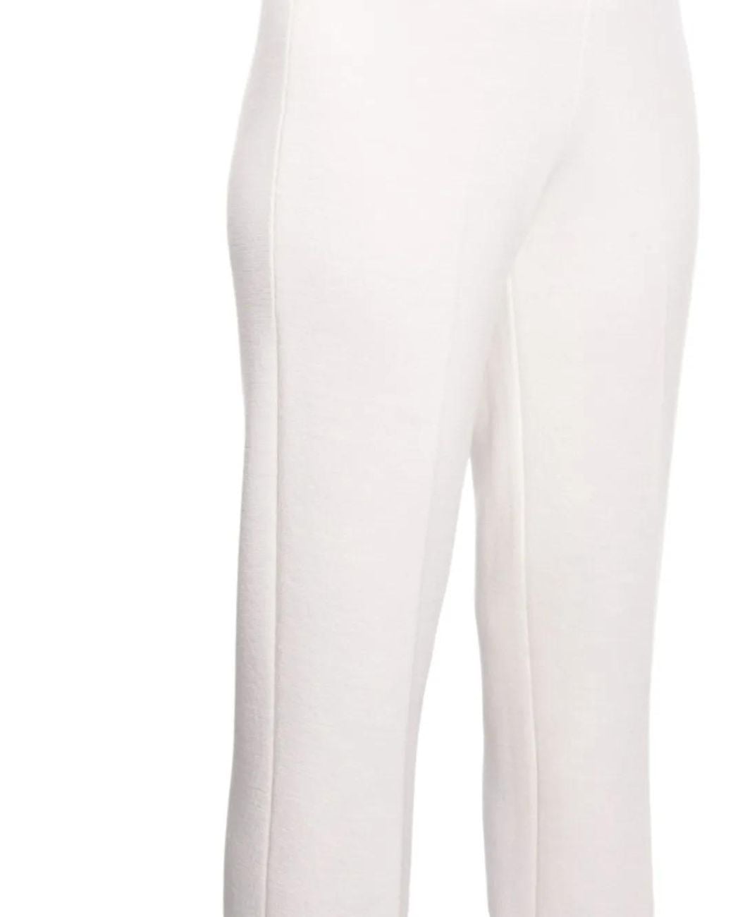 Gran Sasso White Pressed-Crease Trousers