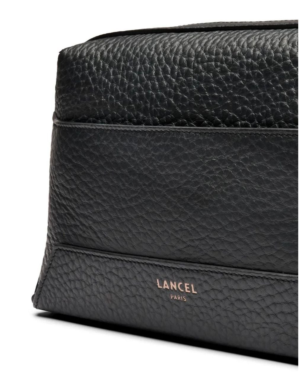 Lancel Black Milo Grained-Leather Bag for men