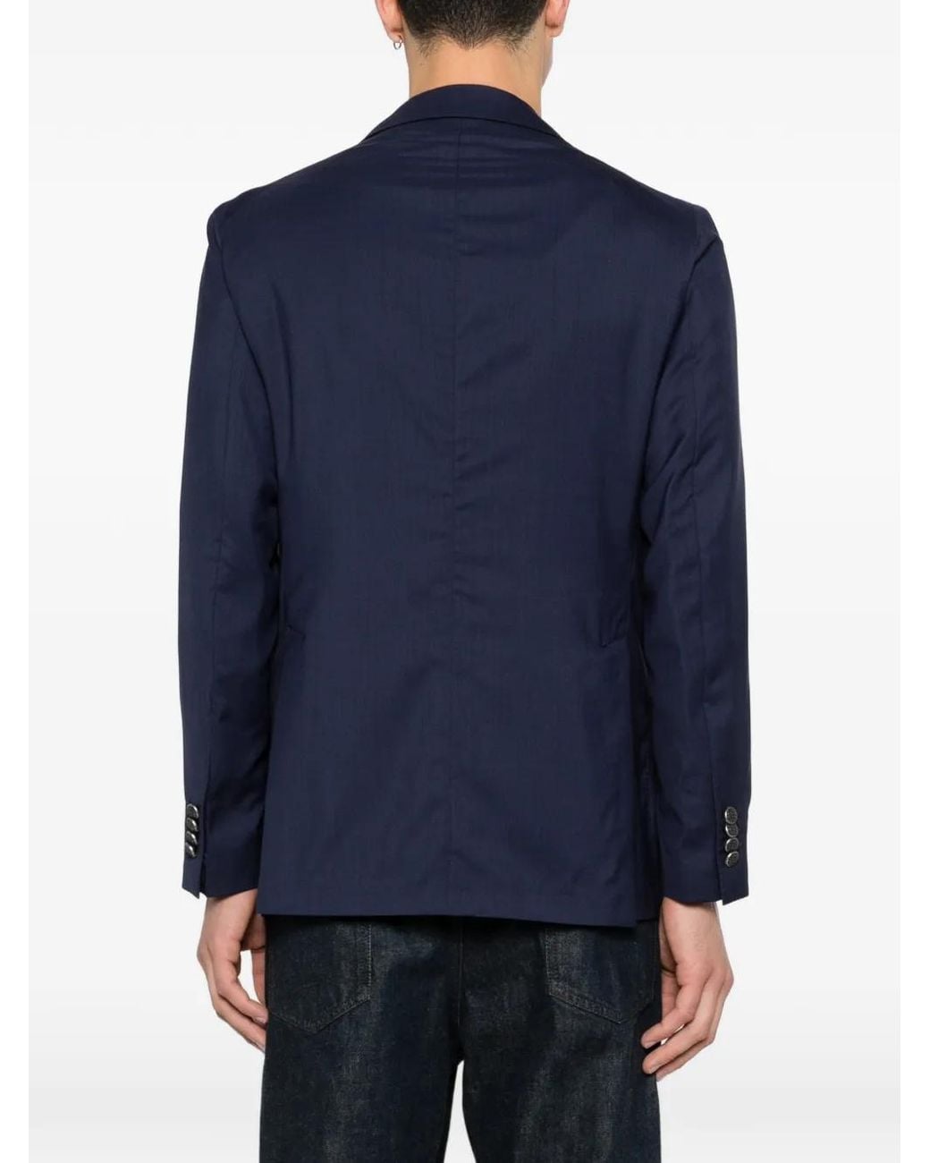 Tagliatore Blue Button-Fastening Two-Pocket Jacket for men