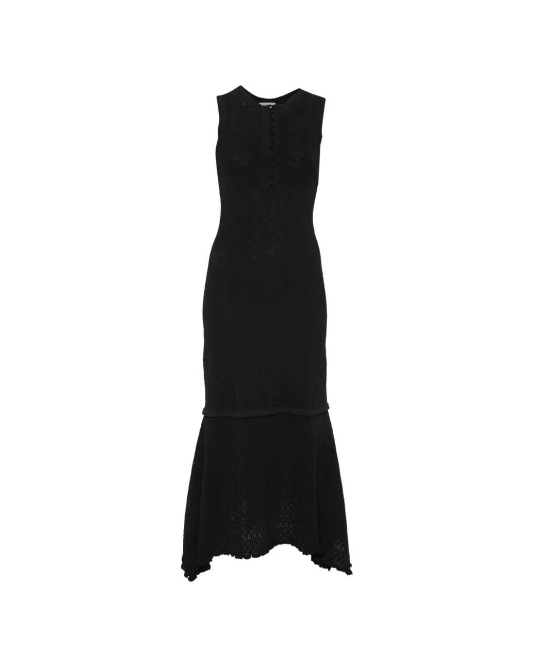 Sandro Black Pointelle Dress