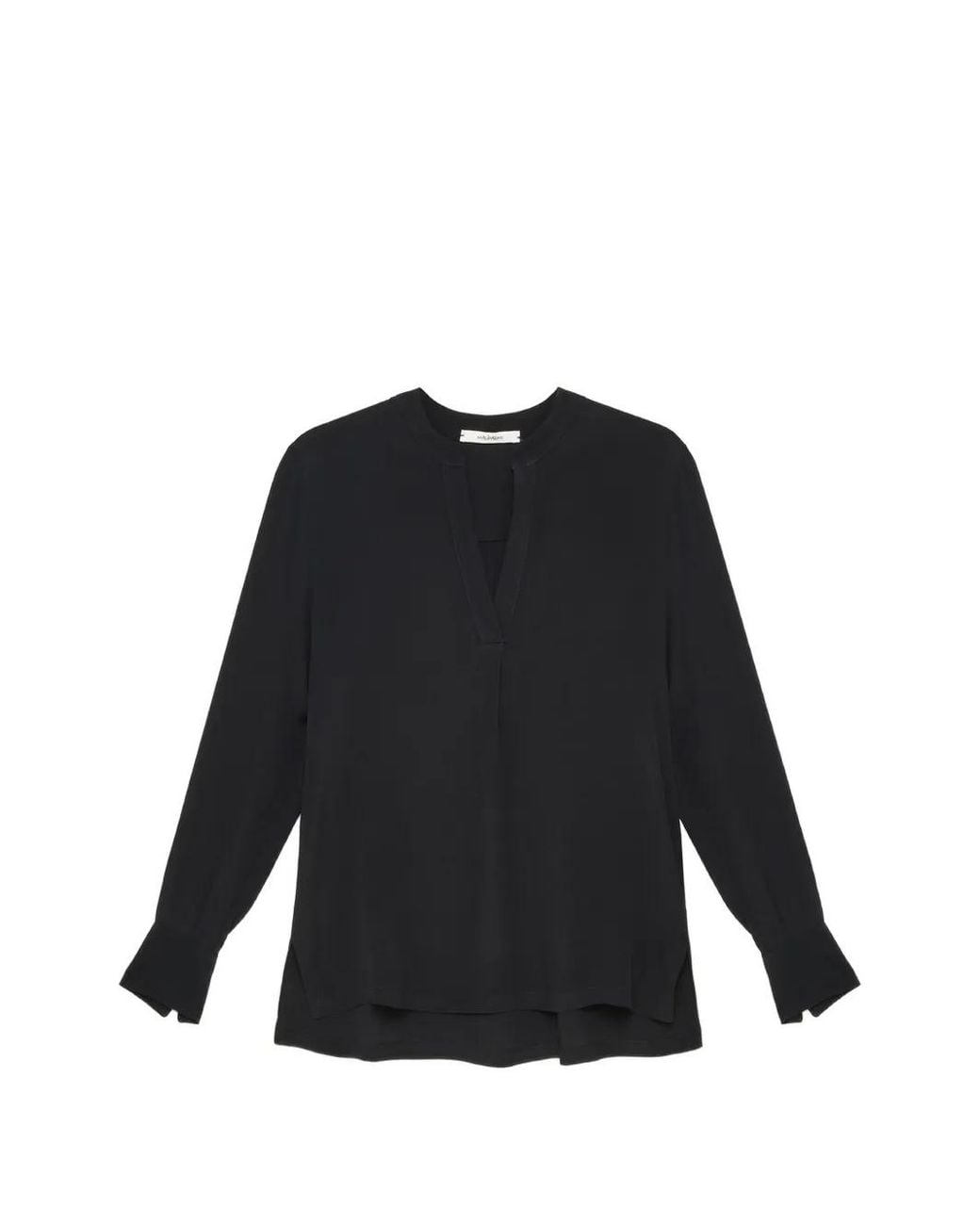 Maliparmi Black Long-Sleeve V-Neck Shirt