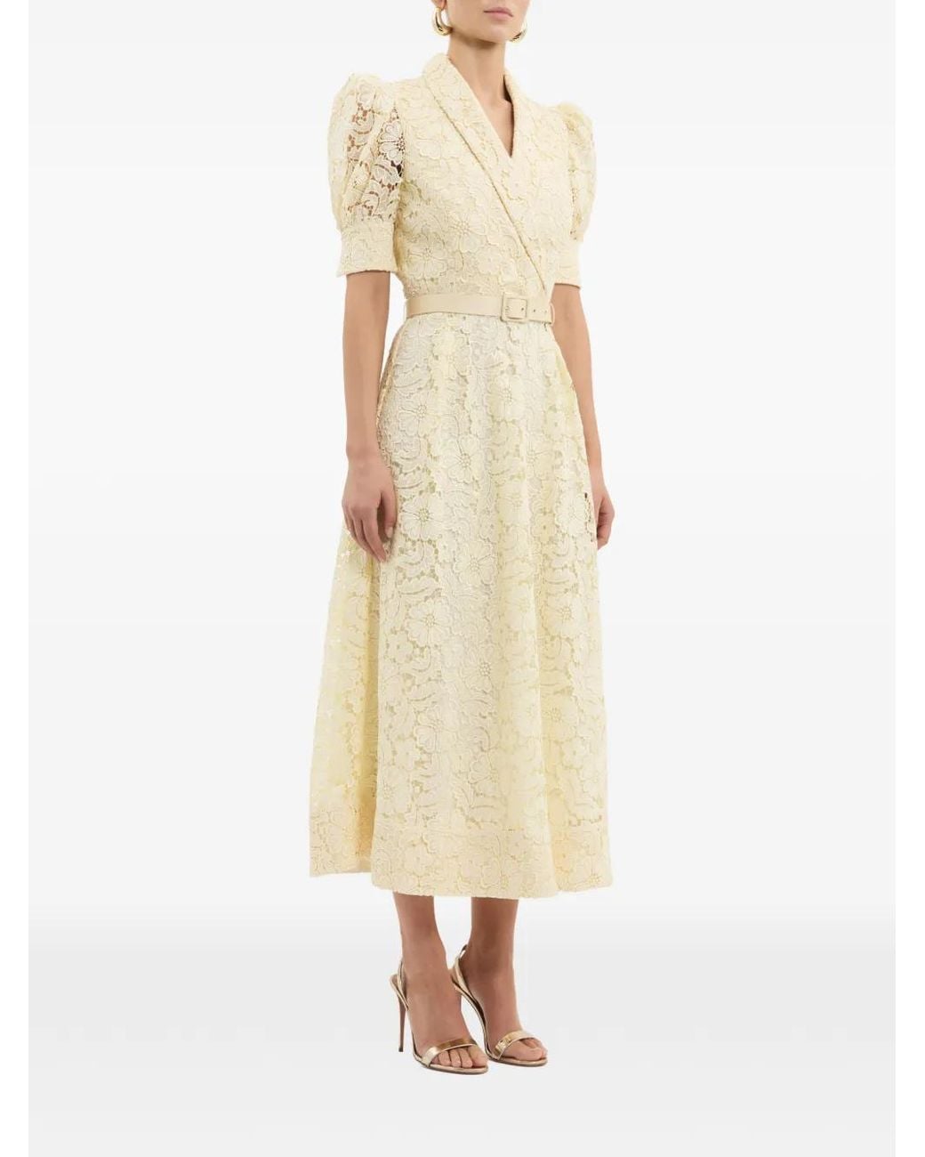 Rebecca Vallance Yellow Citrine Midi Dress