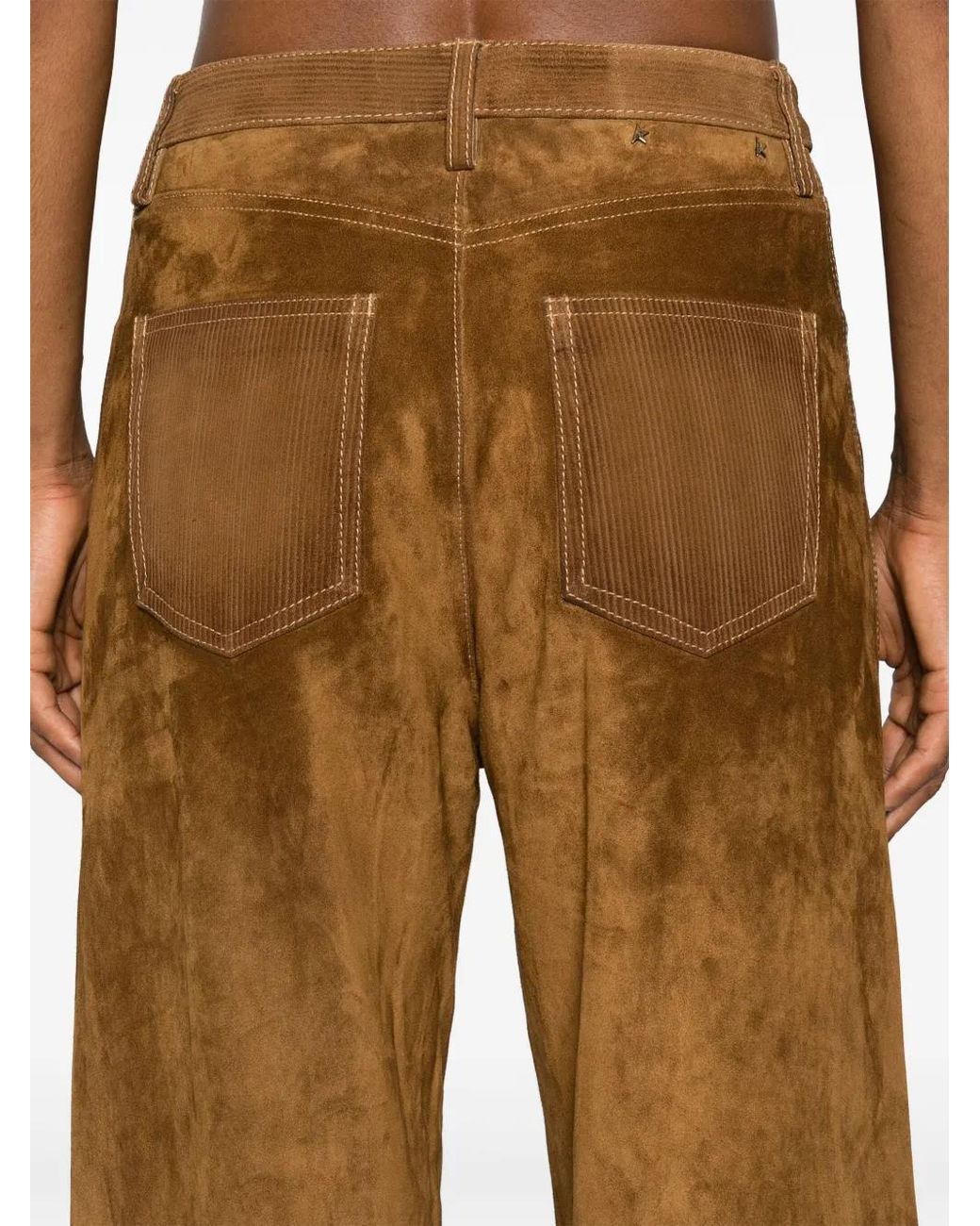 Golden Goose Deluxe Brand Brown Db Leather Melany Pants Tobacco