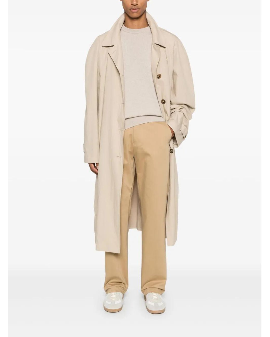 AMI Natural Logo-Patch Trousers for men