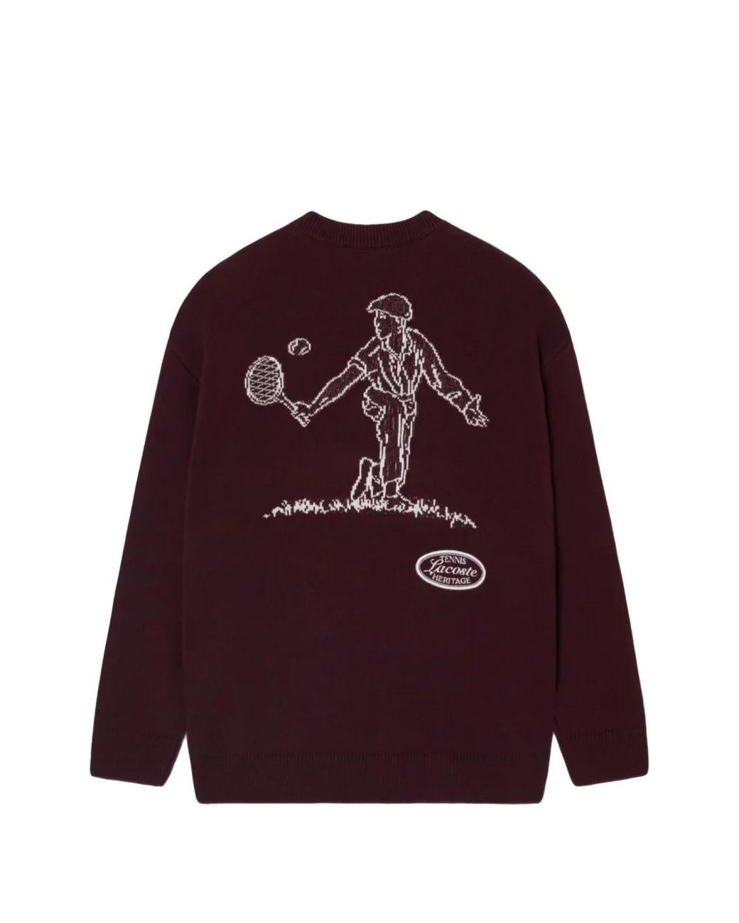Lacoste Heritage Logo-Embroidered Intarsia-Knit Sweater for men