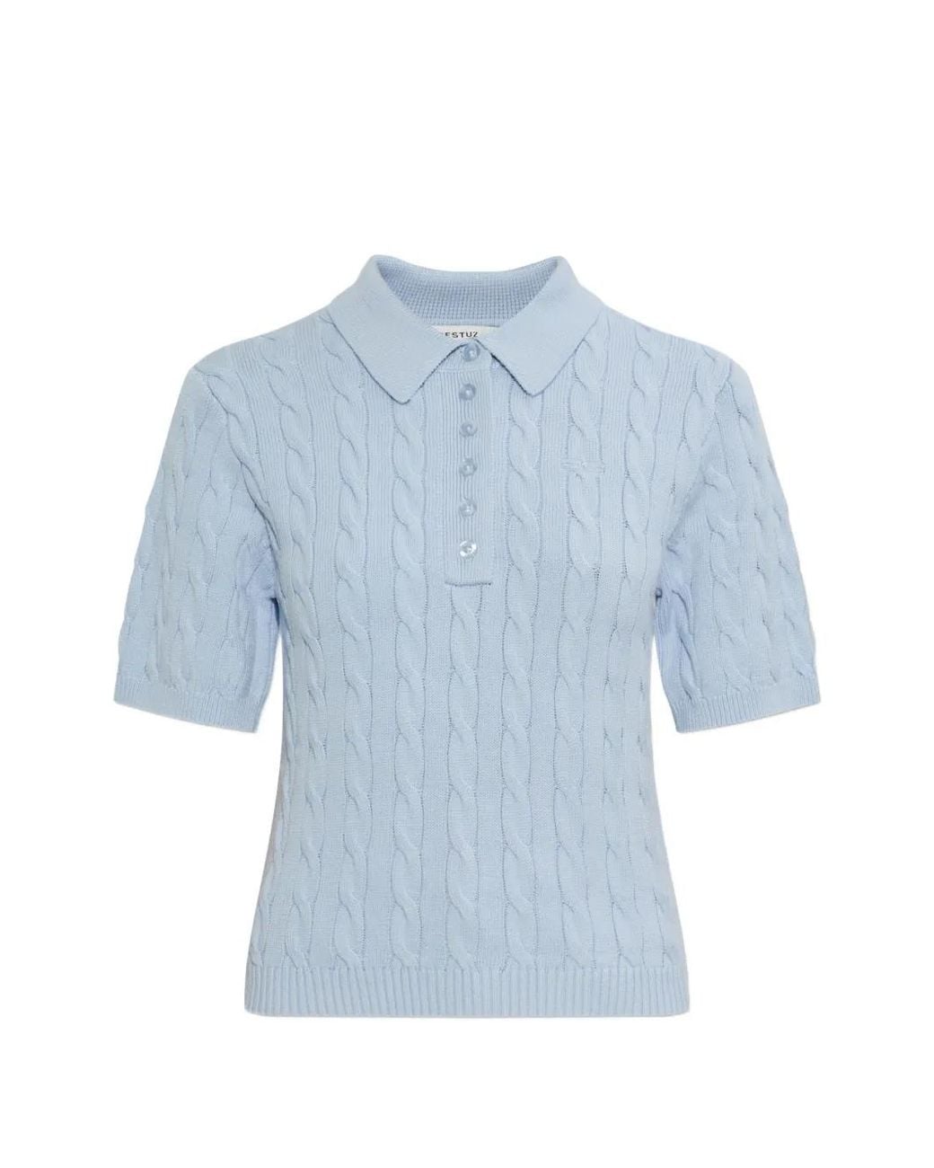 Polo De Punto De Ochos Gestuz de color Blue