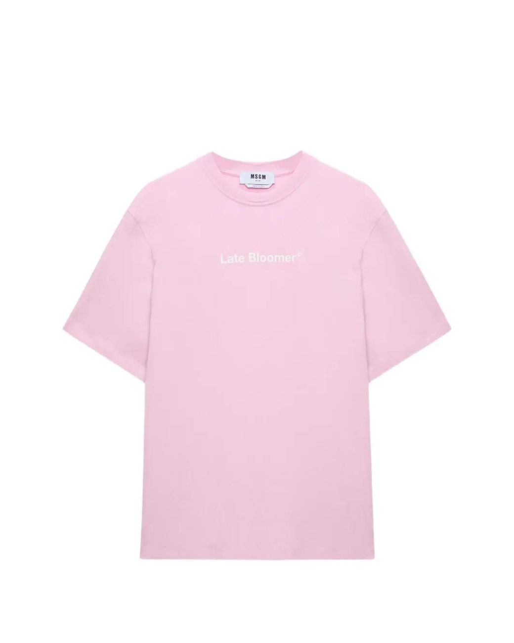 MSGM Pink Printed T-Shirt