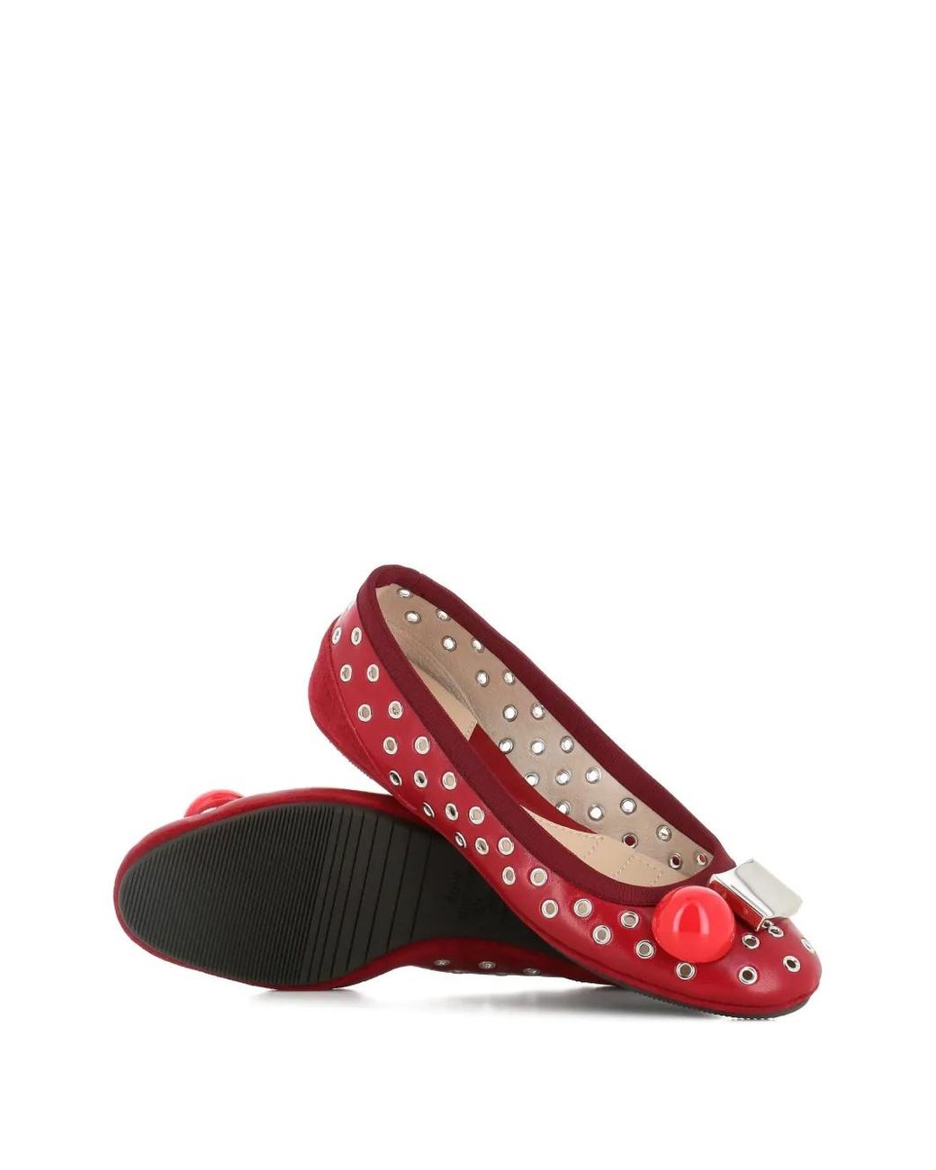 Dove Nuotano Gli Squali Red Becky Ballet Flats