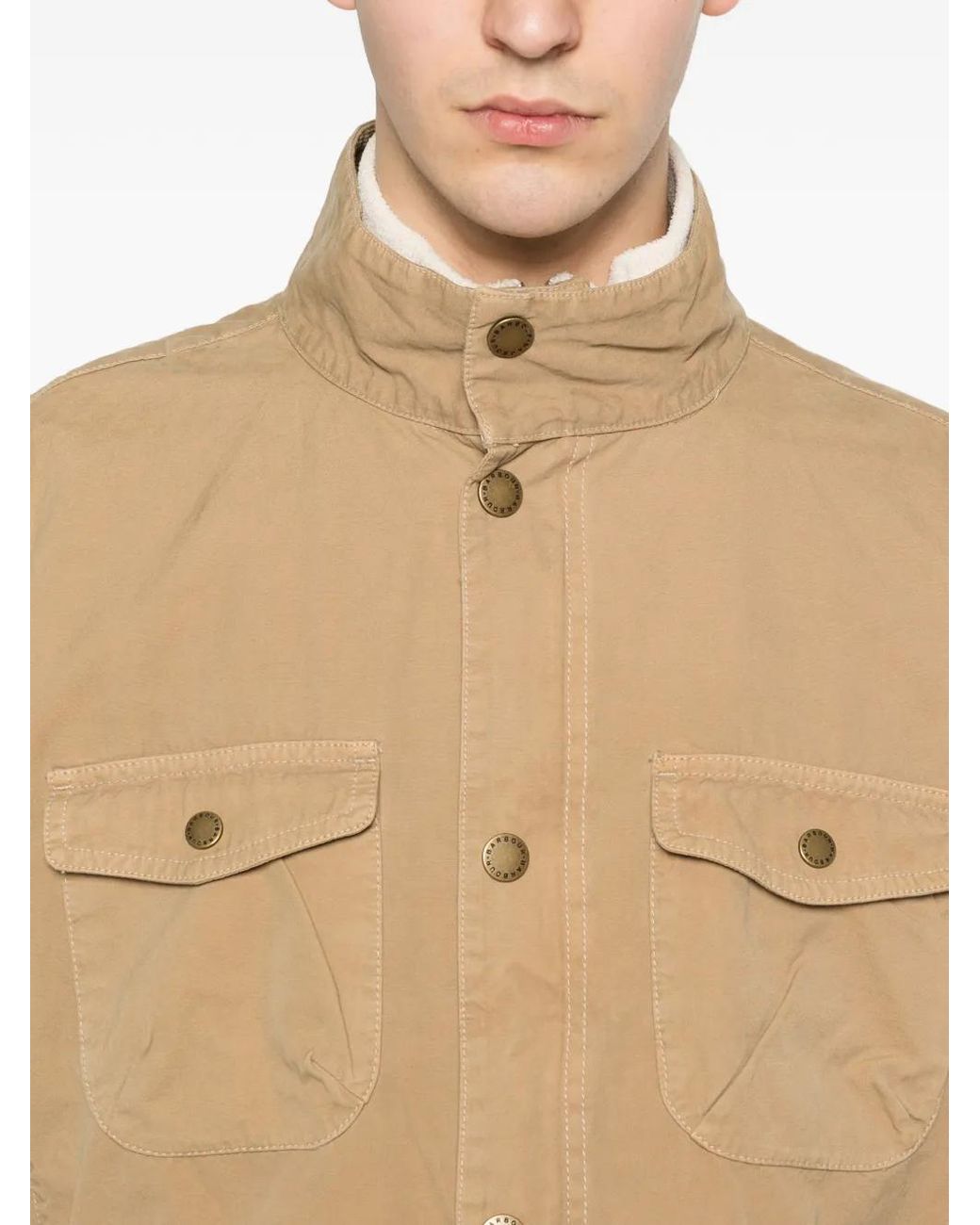 Barbour Natural Ogston Buttoned Pocket Jacket for men