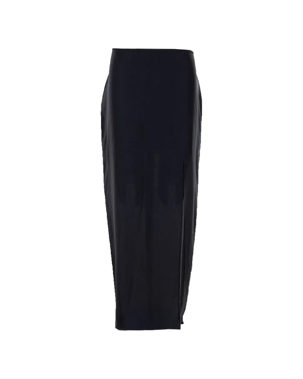 Filippa K Blue Zip-Fastening Split Midi Skirt