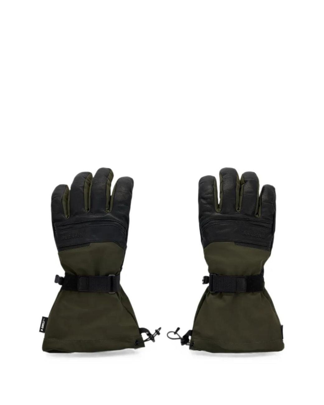 Rossignol Black Leather Mix Ski Gloves R-Shell Dry for men