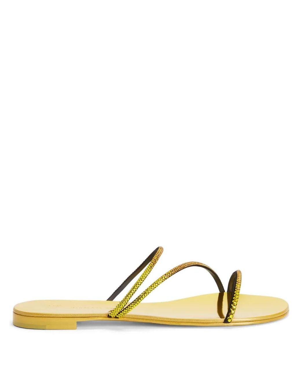 Giuseppe Zanotti Yellow Crystal-Embellished Sandals