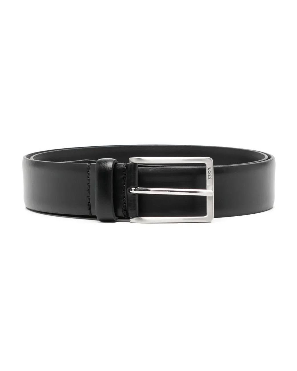 Boss Black Leather Belt for men