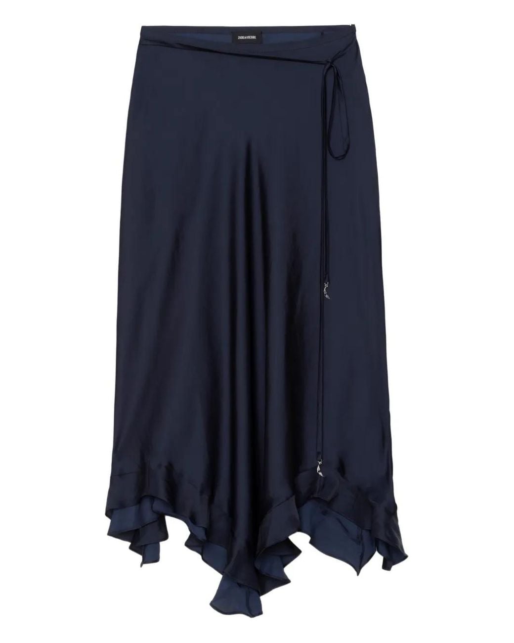 Zadig & Voltaire Blue Jeto Satin Skirt