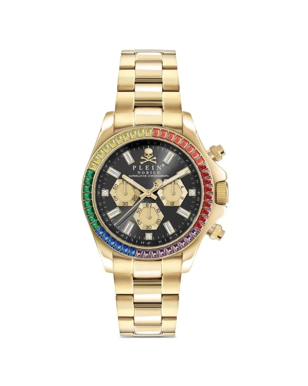 Philipp Plein Metallic Montre Nobile Chrono 43 Mm for men