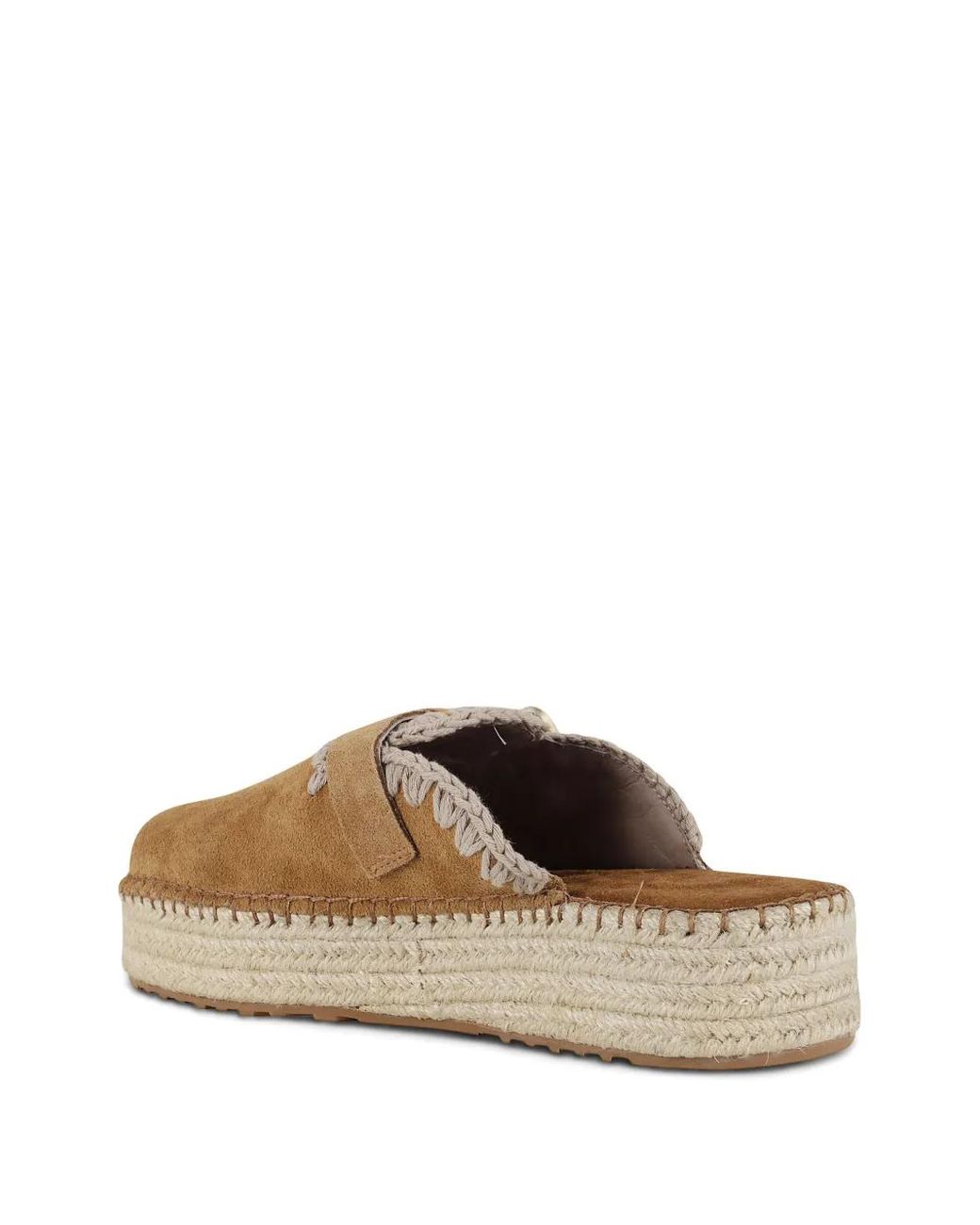 Mou Brown Leather Slippers
