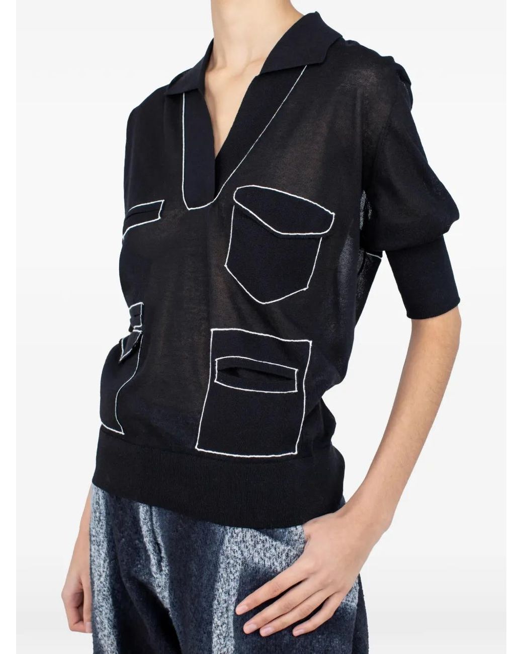 Kiko Kostadinov Black Kreiner Polo Shirt